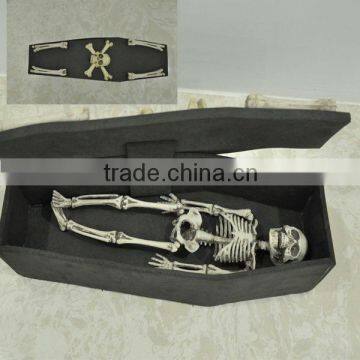 13.9' Halloween coffin decoration treat with 13' skeleton