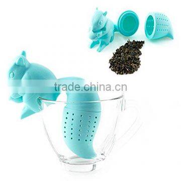 Squirrel Silicone Tea Infuser for Loose Tea Leaf Strainer Herbal Spice Filter photo-3