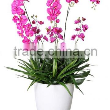 High pot artificial orchids bonsai for decoration