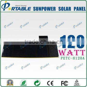 120W sunpower folding solar panel charger for car battery