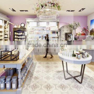 Vogue Customized Cosmetic Wood Display Earring Shop Stand Wall Mount Nailpolish Display Counter Fitting Perfume Kiosk