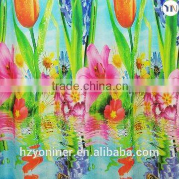 polyester print blackout fabric for curtain, vivid 3D print curtain, curtain supplier from Hangzhou