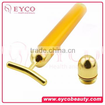 New Products home use vibration facial T-shape Beauty Bar Skin Care 24k Gold Bars massager