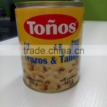 2017 New Crop Canned Mushrooms Pieces & Stems 800g
