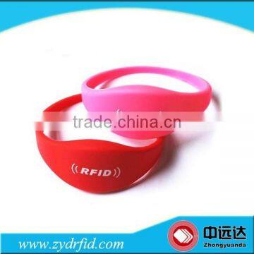 RFID colorful adjustable silicone wristband watch with waterproof