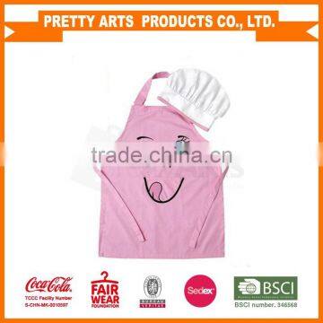 cheap promotional custom kids kitchen/ painting /cooking apron and chef hats