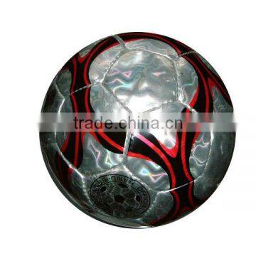 Cheap PVC Machine Stitched Metallic leather Soccer Ball