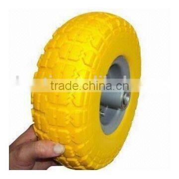10 Inch 4.10/3.50-4 pu Foam Pneumatic Rubber Wheel Tire photo-3