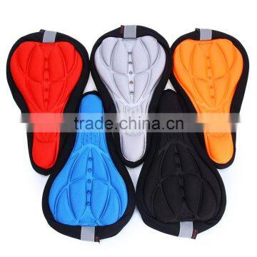 Bike Seat Cover 3D Memory Sponge Saddle Anti-slip Air-permeable Pad Cycling Cushion With Reflective Stripe Bicycle Accessories photo-3