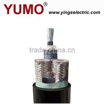 YUMO Non-metallic shielding flexible rubber cable with monitoring core for movable coal mining machines