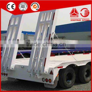 60t Tri-axle Low Bed Truck Trailer for Transporting Crane Excavator Tractor photo-4