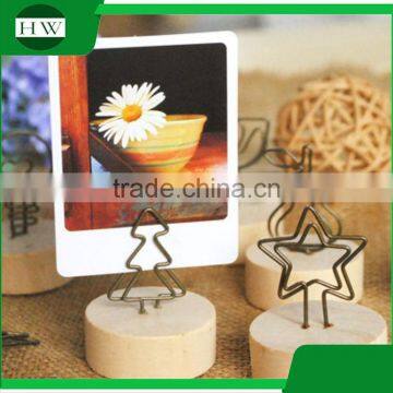 cheap cartoon wood iron photo name business card holder