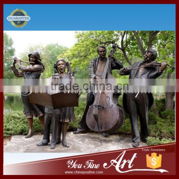 hot sales music group bronze concert sculpture