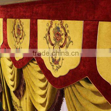 European Luxury Royal Style Soft Chenille Jacquard Tulle Voile Door Window Panel Curtain Drape photo-3