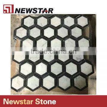 Newstar Bathrooms Shower Tile Design Marble for Flooring Mosaic photo-4