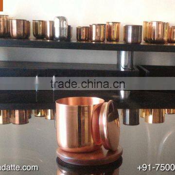 New Design Factory Made Brand Logo Brass Copper Candle Cup photo-3