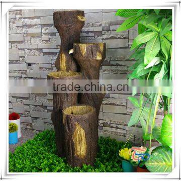 Yard&Garden artificial fake tree trunk 120 cm with LED lighting fountain