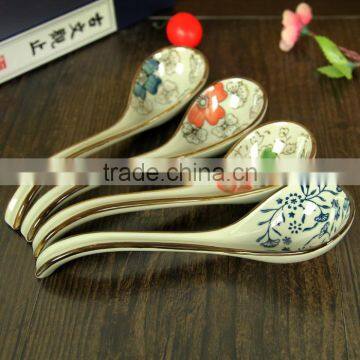 SP-1536 Haonai wholesale ceramic soup spoon