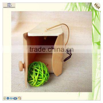 Wooden Handcraft String Hanging Birch Plywood Wine Box photo-4