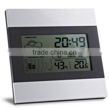 Hot square table clock with temperature and humidity with high quality