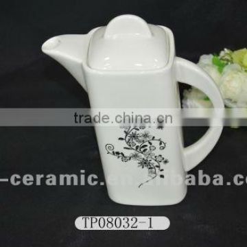 decal ceramic tea pot