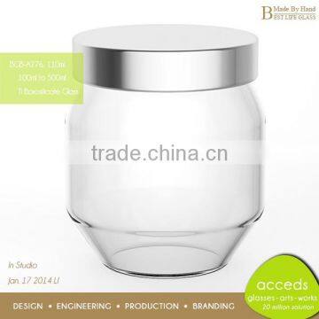 Round Airtight Large 1000ML Candy Jar Glass photo-6