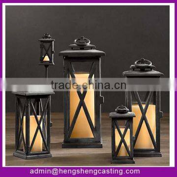 cast iron material garden latern candle lantern