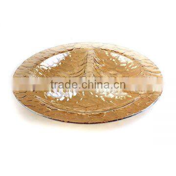 Hot Sale Elegant Gold Salad Plate for Holiday Cheap Glass Plate for Party photo-3