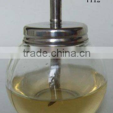 glass cooking oil used container with spout