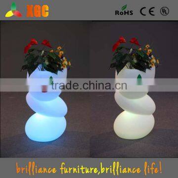 Lighted Outdoor Flower Pots PE Material Waterproof Led Flower Pot,plastic Led Flower Pot With Waterproof Batery photo-4