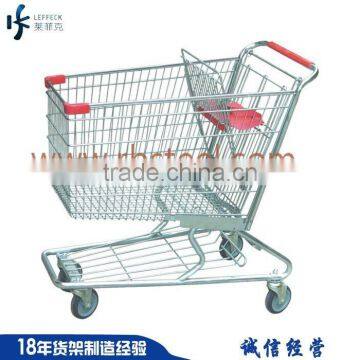 Europe style metal easy-moving children shopping cart with child seat for sale