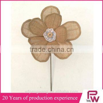 Cheap Price Linen Poinsettia Christmas Decorations photo-5