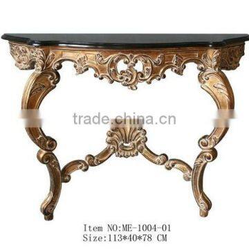 Green Marble Baroque Wall Cleat 2 Leg Console Tables photo-4