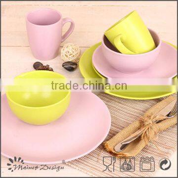 Ceramic Stoneware Dinner Set for 4 Persons/pink Dinner Set 16pcs/ceramic Dinner Set Design photo-3