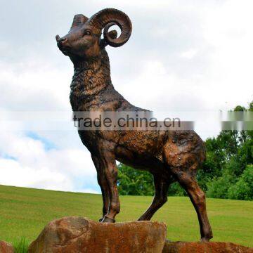 Bronze Foundry Life Size Garden Sheep Sculpture Metal for Sale photo-2