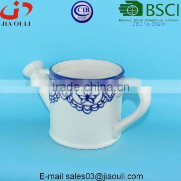 BSCI Audit Factory Under Glazed Ceramic Watering Pot for Flowers photo-4