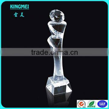 Custom High Quality Golden Star Crystal Trophy Award photo-5