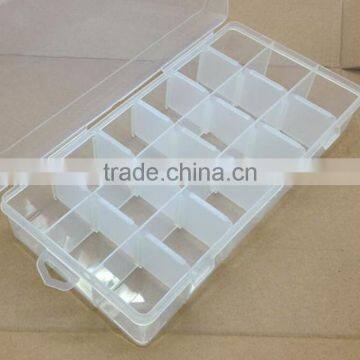 18 Compartment Clear Plastic Removable Grids Box Rectangular Electronic Components Box Organizer Bin Storage Box photo-3