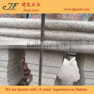 China Shrimp Pink Granite Stone Exterior Stair Handrail photo-2