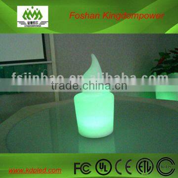 hot selling illuminated candle shape plastic led cordless battery lamp