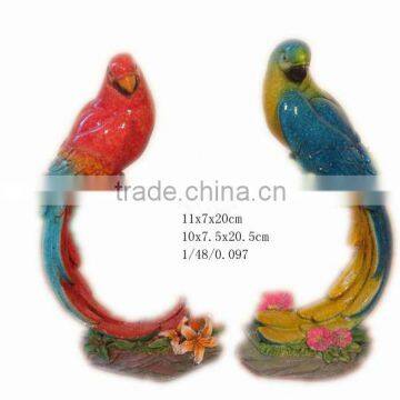 Garden resin parrot decoration