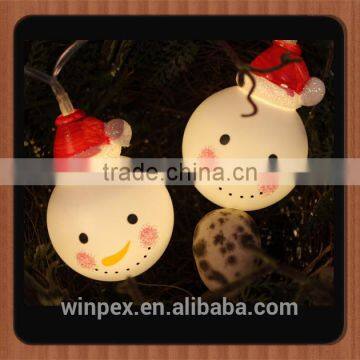 Wholesale snowman heads led string light ,snowman decoration light