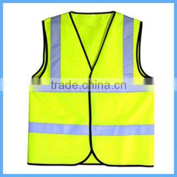 High Visibility Fluorescent Reflective Safety Vest with Fluorescent Strip