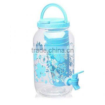 Outdoor Colorful Printing 1 Gallon Plastic Water Dispenser w/ Valve - 4 Extra Cups photo-3