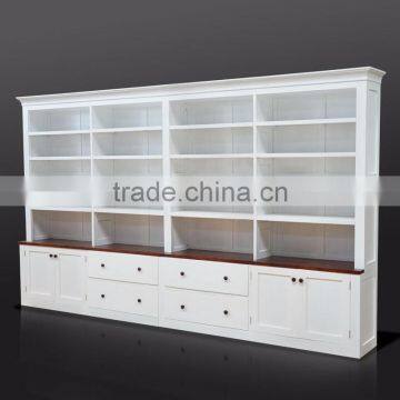 Library Cabinet White Color Mahogany Solid Wood Model Canbera photo-2