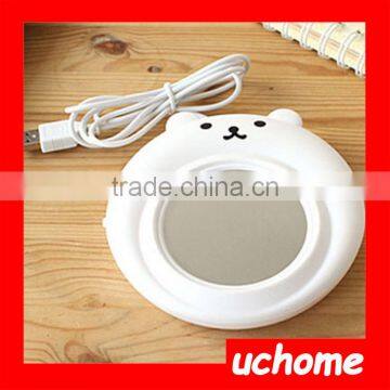 UCHOME Mini Usb Heat Cartoon Coaster Coffee Pad Warmer Coaster