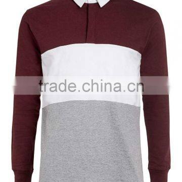 2016 Hot Selling Top Quality Triple Panel Rugby Polo Shirts for Men Casual Cheap Polo Shirts Wholesale photo-4