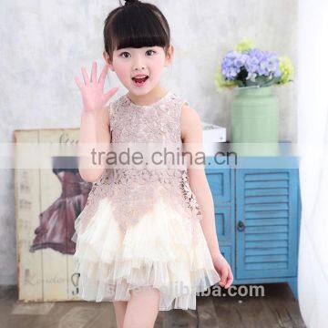 The new model summer princess children lace dress patterns kids frock designs baby girls party dresses 2-7years old