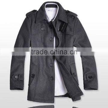 Man Spring and Autumn Long Style Grey Jacket 2015 photo-6