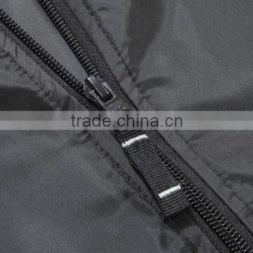 Manufacturer From Jiangxi Men's Waterproof Jacket Black Color Open Fly With Zipper 100% Polyester AC Coated With 1x1 Rib photo-4